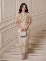 ⁦فستان تور بيج شك من الخرز و الترتر⁩ - الصورة ⁦2⁩